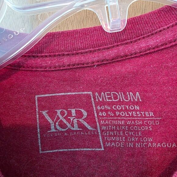 Young & Reckless Red Short Sleeve Tee Mens M - Picture 3 of 3